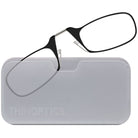 ThinOptics Armless Glasses with Universal Case - Black Frame, White Pod - Forza Sports