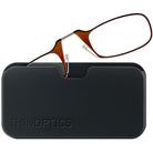 ThinOptics Armless Glasses with Universal Case - Brown Frame, Black Pod ThinOptics