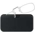 ThinOptics Armless Glasses with Universal Case - Clear Frame, Black Pod - Forza Sports