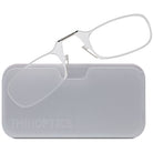 ThinOptics Armless Glasses with Universal Case - Clear Frame, White Pod - Forza Sports