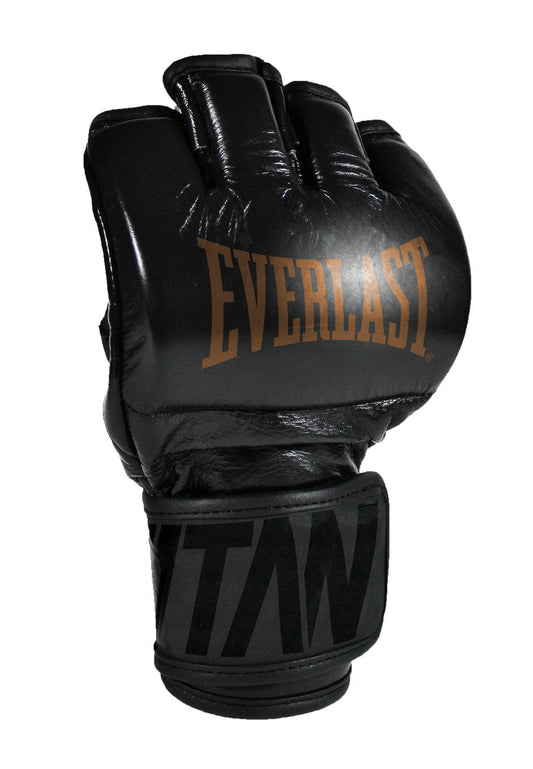 Everlast Titan Pro Hook and Loop MMA Training Gloves - Black