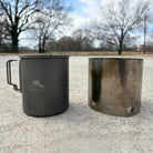 TOAKS Titanium 750ml Pot, Siphon Alcohol Stove, Windscreen Pot Stand Combo - Forza Sports