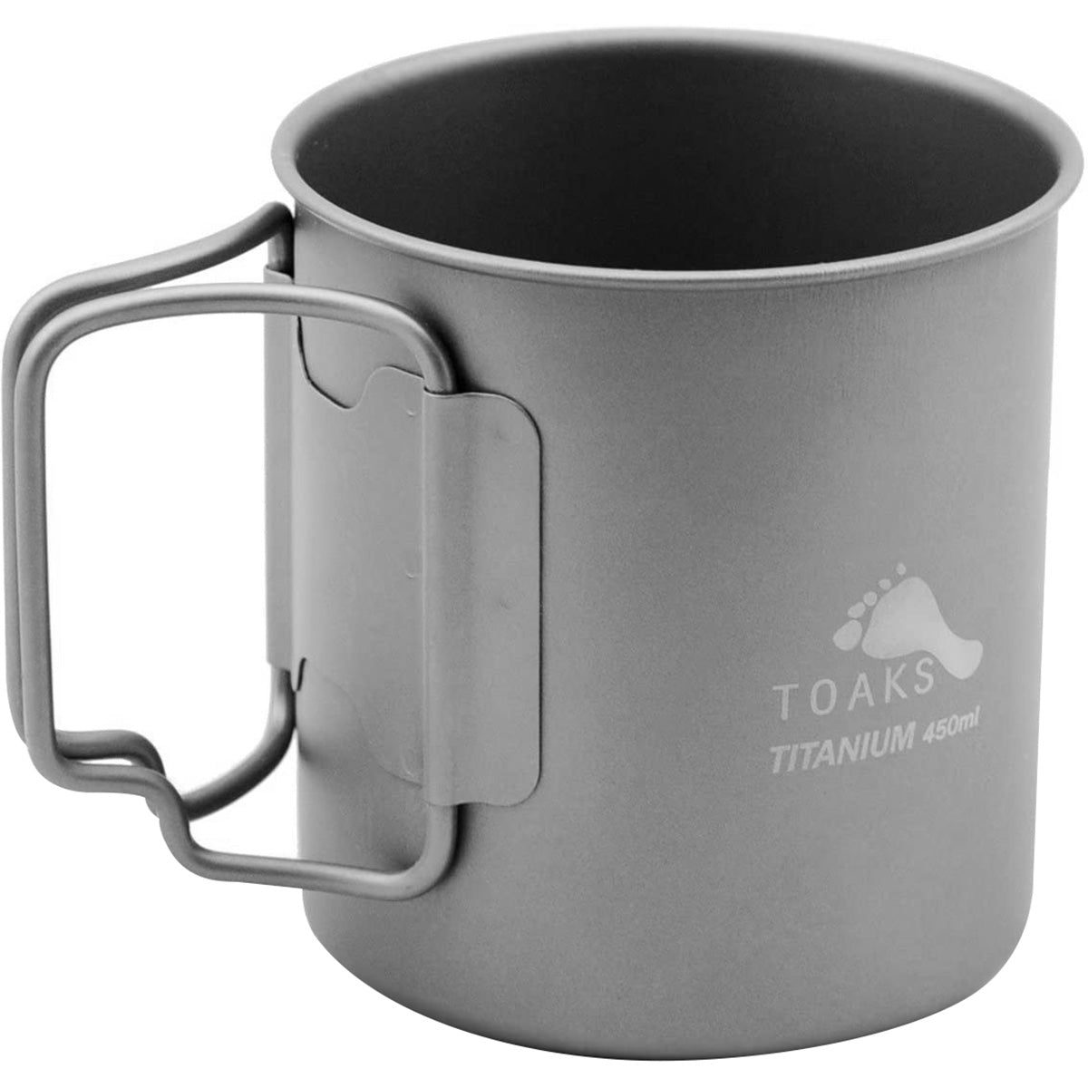 TOAKS Ultralight Portable Titanium Camping Mug with Folding Handles - 450ml TOAKS