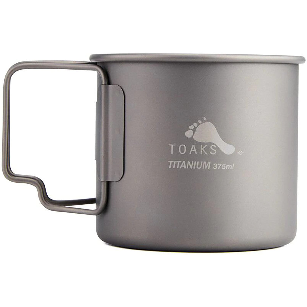TOAKS 375ml Titanium Camping Cup with Foldable Handles TOAKS