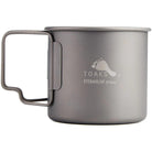 TOAKS 375ml Titanium Camping Cup with Foldable Handles TOAKS