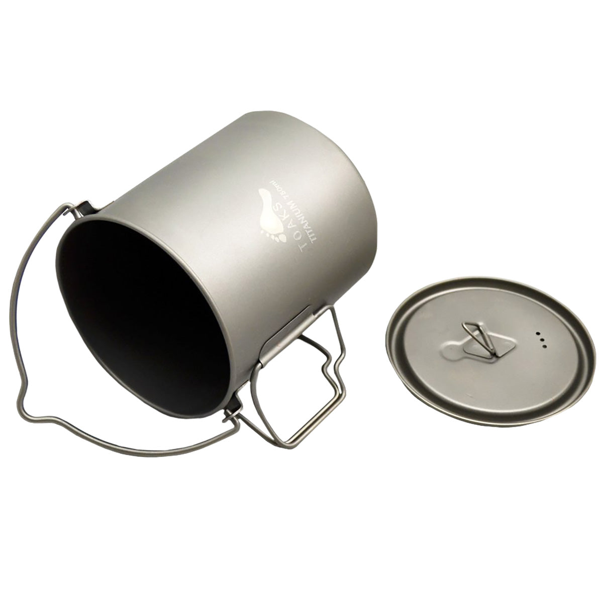 TOAKS 750ml Ultralight Titanium Camping Cook Pot with Bail Handle and Lid TOAKS
