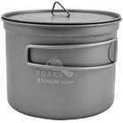 TOAKS 900ml D115mm Titanium Camping Cooking Pot with Foldable Handles TOAKS