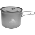 TOAKS 900ml D115mm Titanium Camping Cooking Pot with Foldable Handles TOAKS