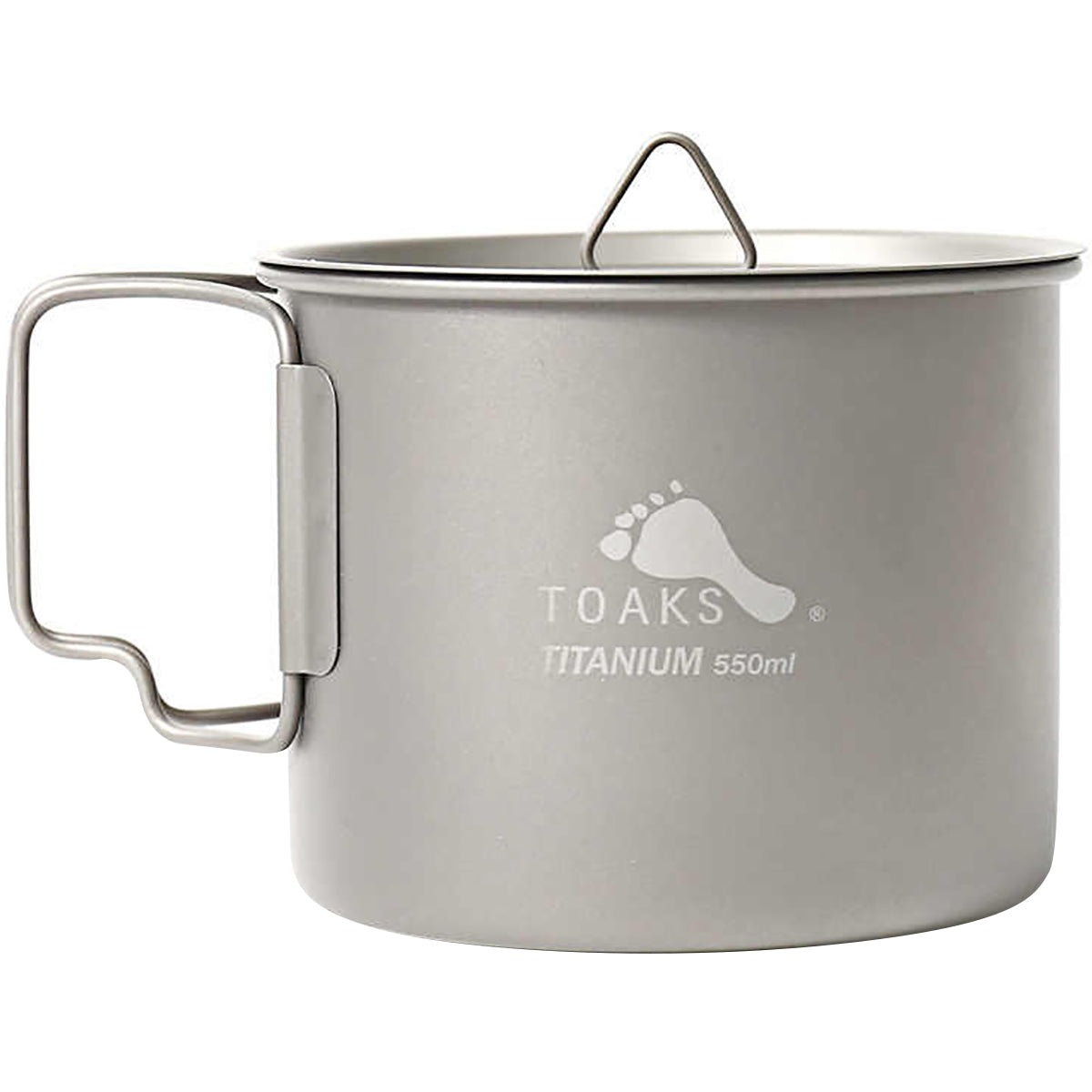 TOAKS 550ml Ultralight Titanium Camping Cooking Pot with Foldable Handles TOAKS