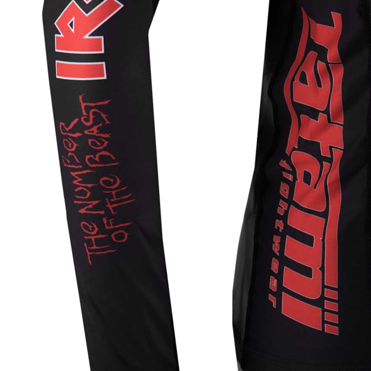 Tatami x Iron Maiden Kid's Number of the Beast Long Sleeve BJJ Rashguard - Black Tatami Fightwear