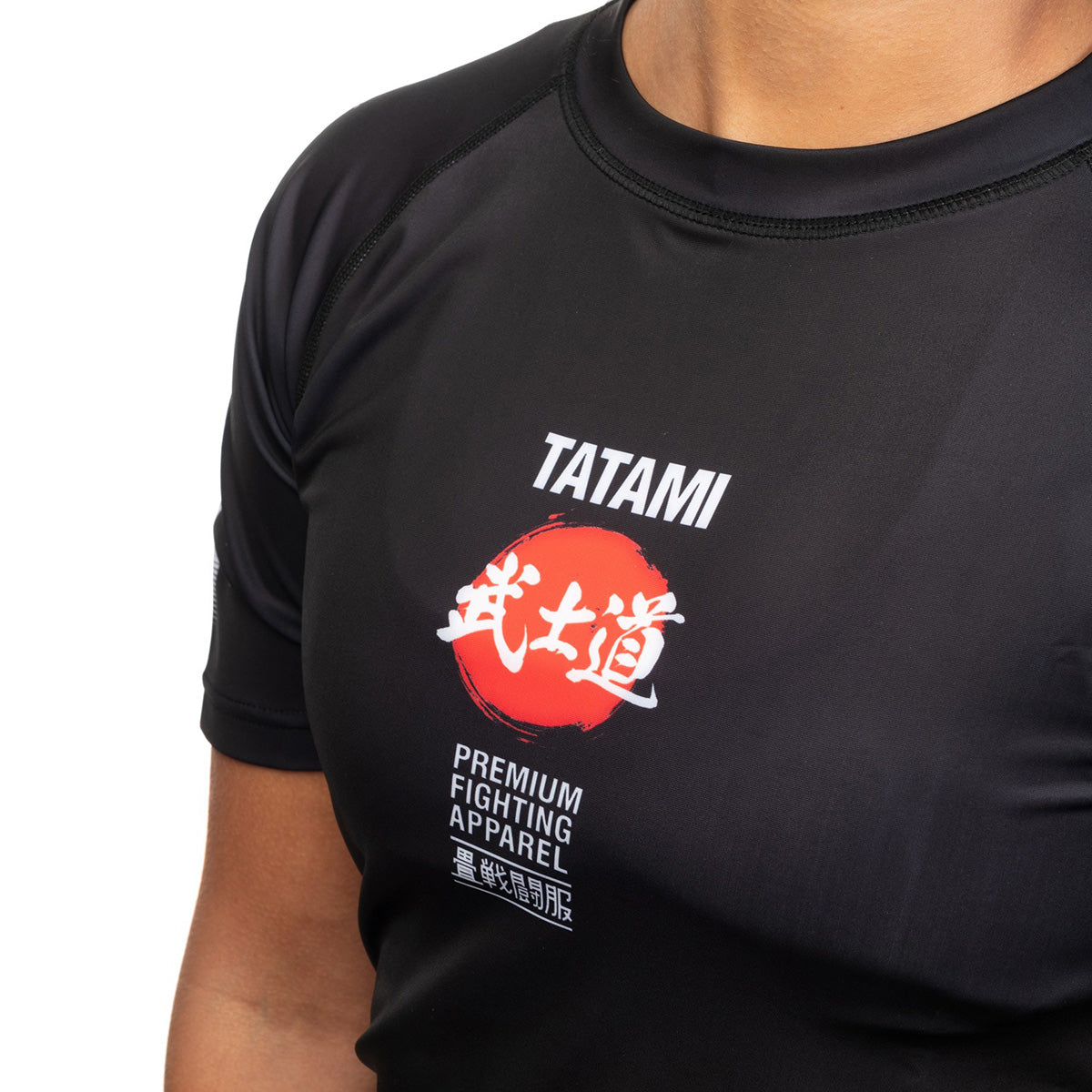 Tatami Fightwear Women's Bushido Short Sleeve Rashguard - Black Tatami Fightwear