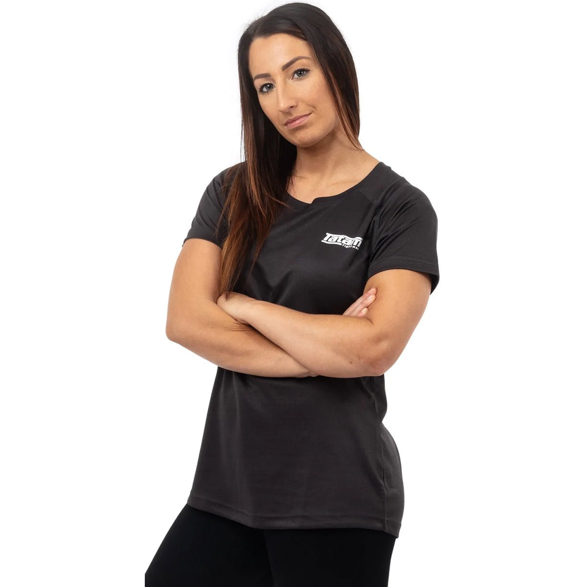 टाटामी फाइटवियर महिलाओं की ड्राई फिट टी-शर्ट - चारकोल - फोर्ज़ा स्पोर्ट्स
