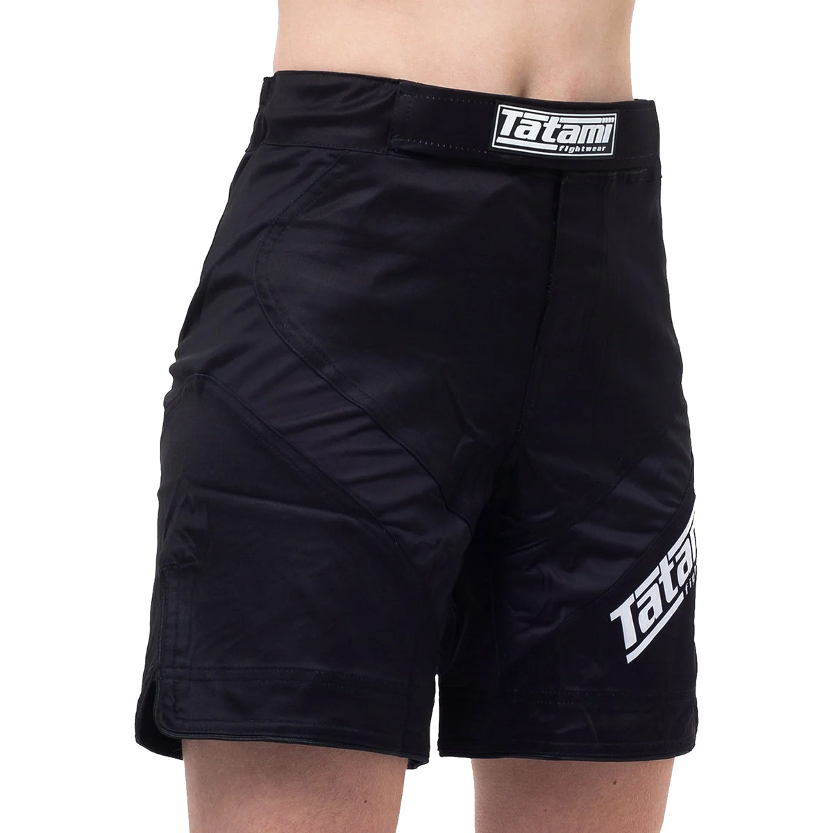 Tatami Fightwear Women's Dynamic Fit IBJJF Fight Shorts - Black Tatami Fightwear