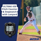 Ultrak 430 Pitch Counter & Pitch Speed with 2 Memory Stopwatch - Black - Forza Sports