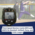 Ultrak 435 Pitch Counter & Pitch Speed with 10 Memory Stopwatch - Black - Forza Sports