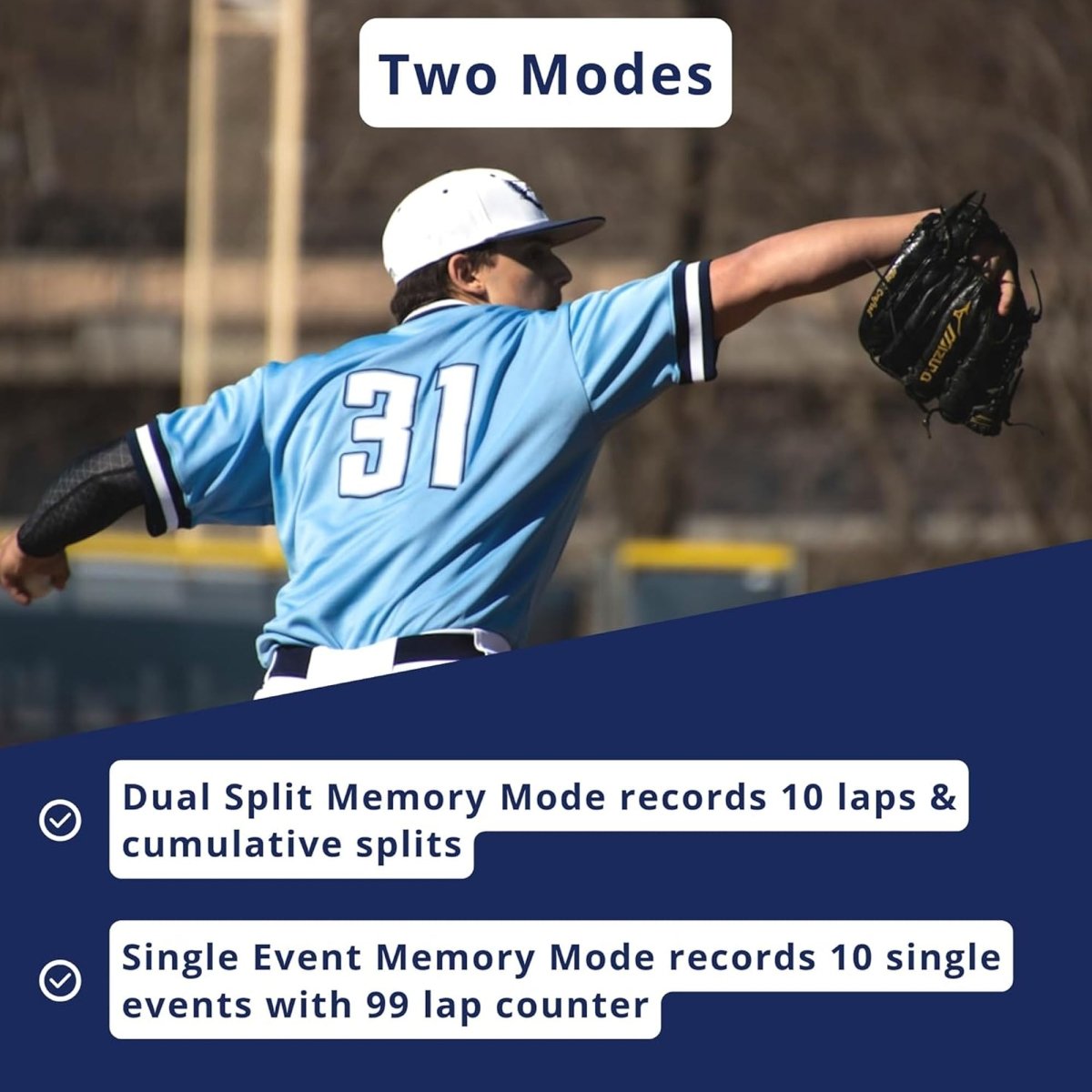 Ultrak 435 Pitch Counter & Pitch Speed with 10 Memory Stopwatch - Black - Forza Sports