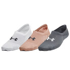 Under Armour Women's Breathe Lite Ultra Low Liner Socks 3 Pack - Blushing Beige/White/Castlerock - Small - Forza Sports