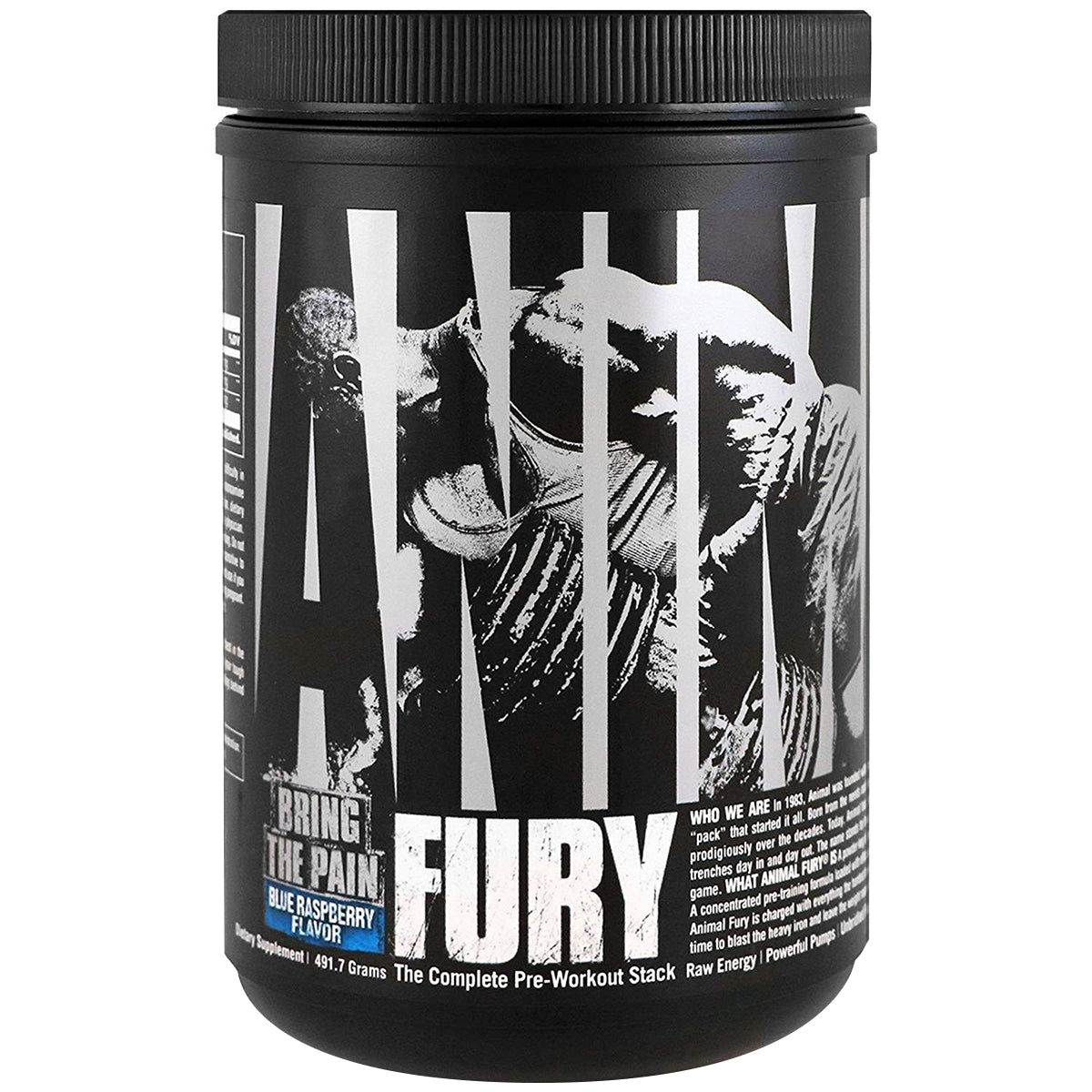 Universal Nutrition Animal Fury Dietary Supplement - Blue Raspberry- 30 Servings Universal Nutrition