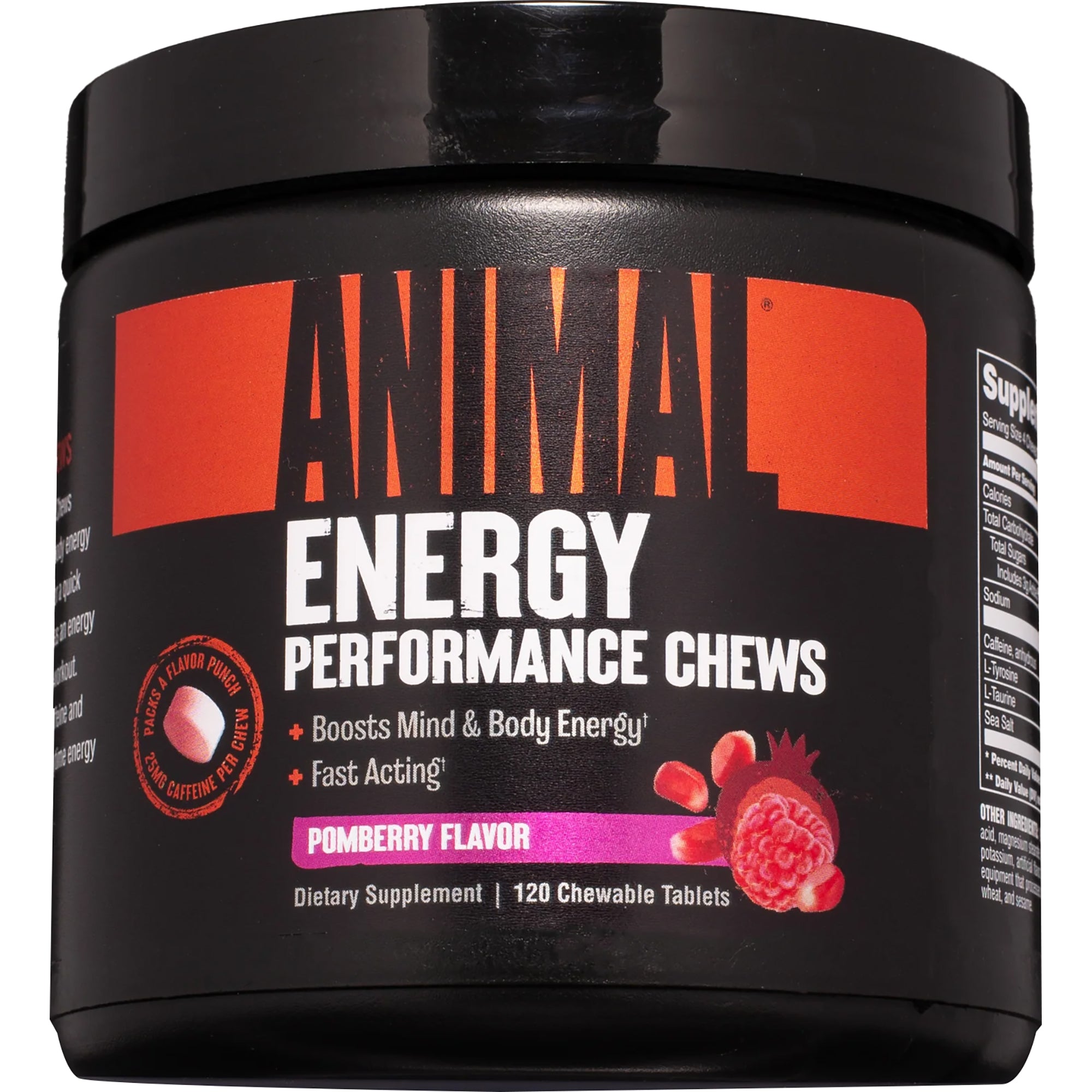 Universal Nutrition Animal Energy Chews - Pom-Berry - 120 Tablets Universal Nutrition