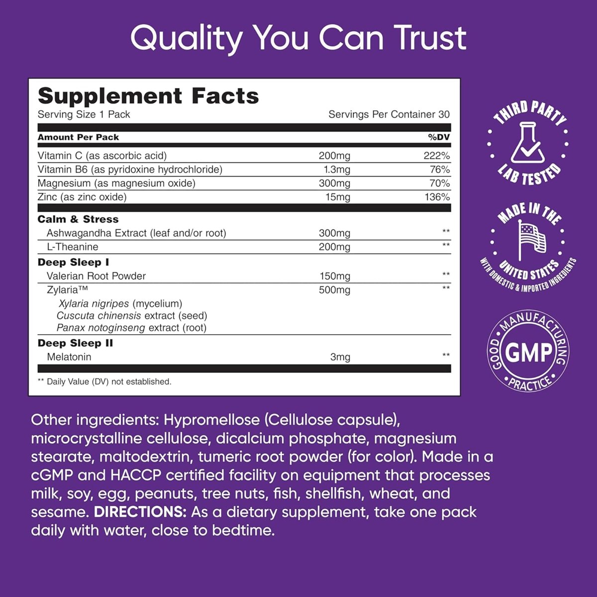 Universal De - stress and Sleep Dietary Supplement - 30 Packs - Forza Sports