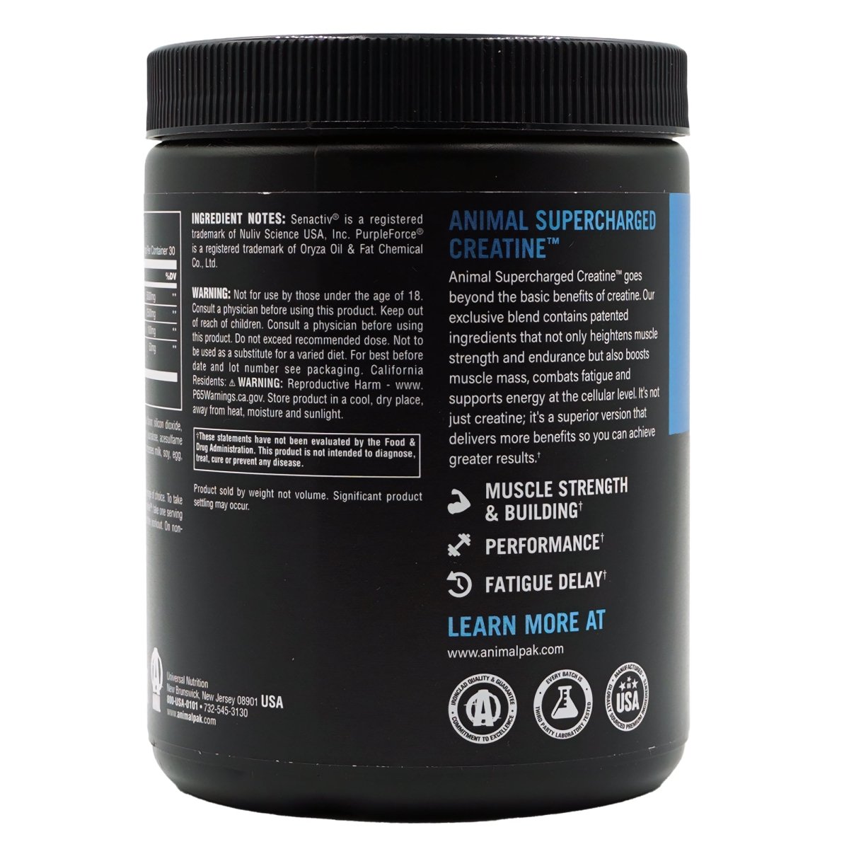 यूनिवर्सल न्यूट्रिशन एनिमल क्रिएटिन एक्सएल पाउडर आहार अनुपूरक - 30 सर्विंग्स - फोर्ज़ा स्पोर्ट्स