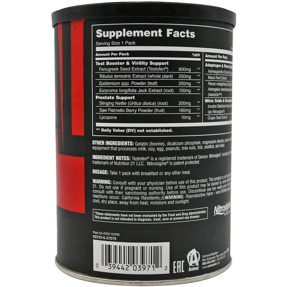 यूनिवर्सल न्यूट्रिशन एनिमल टीएनटी+ आहार अनुपूरक - 30 पैक - फोर्ज़ा स्पोर्ट्स