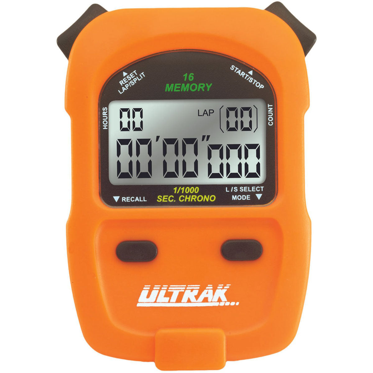 Ultrak 460 - 16 Lap or Cumulative Split Memory Stopwatch Ultrak