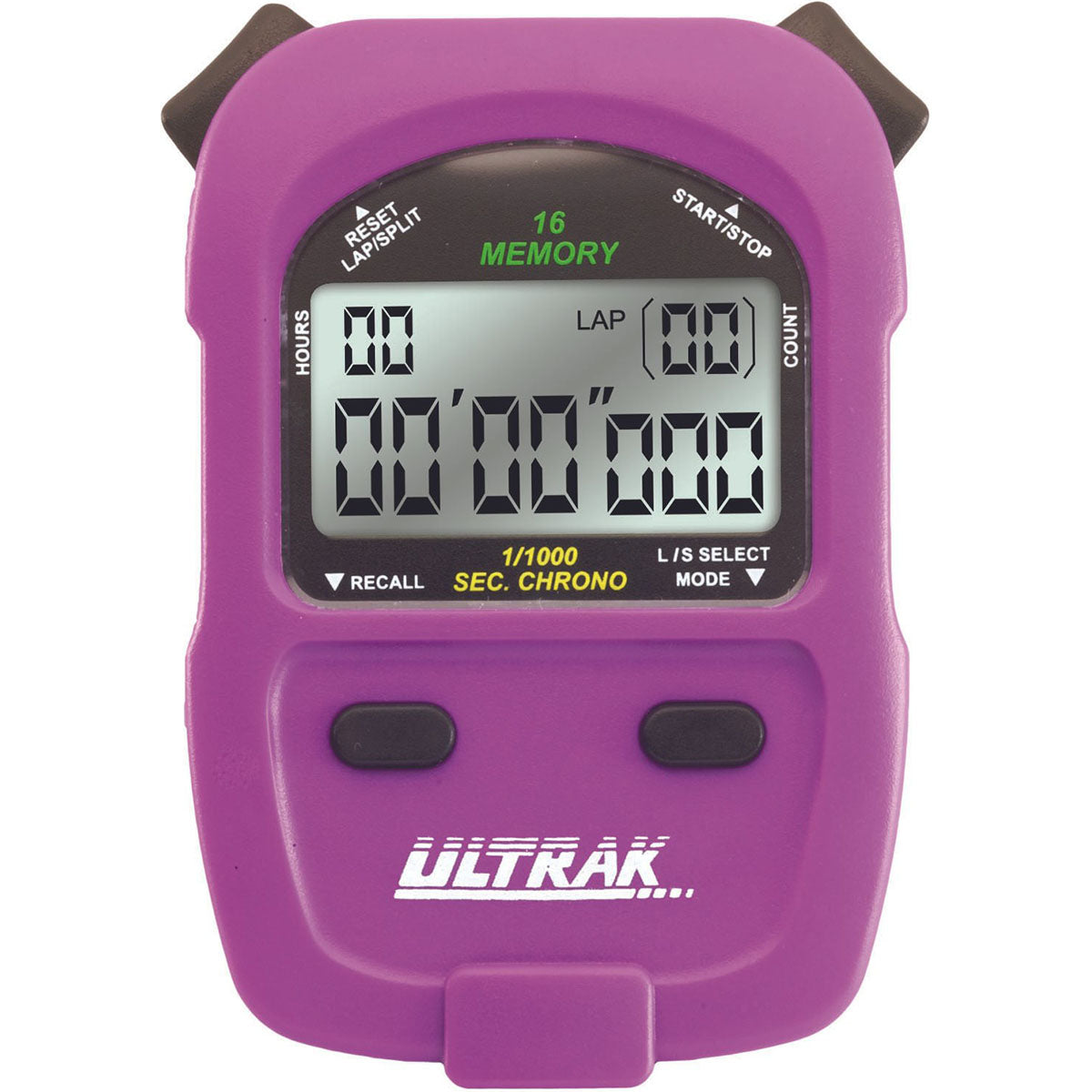 Ultrak 460 - 16 Lap or Cumulative Split Memory Stopwatch Ultrak