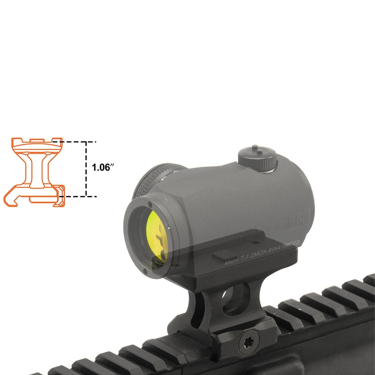 UTG Lower 1/3 Co - witness Mount for Aimpoint Micro™ Footprint, Picatinny - Forza Sports