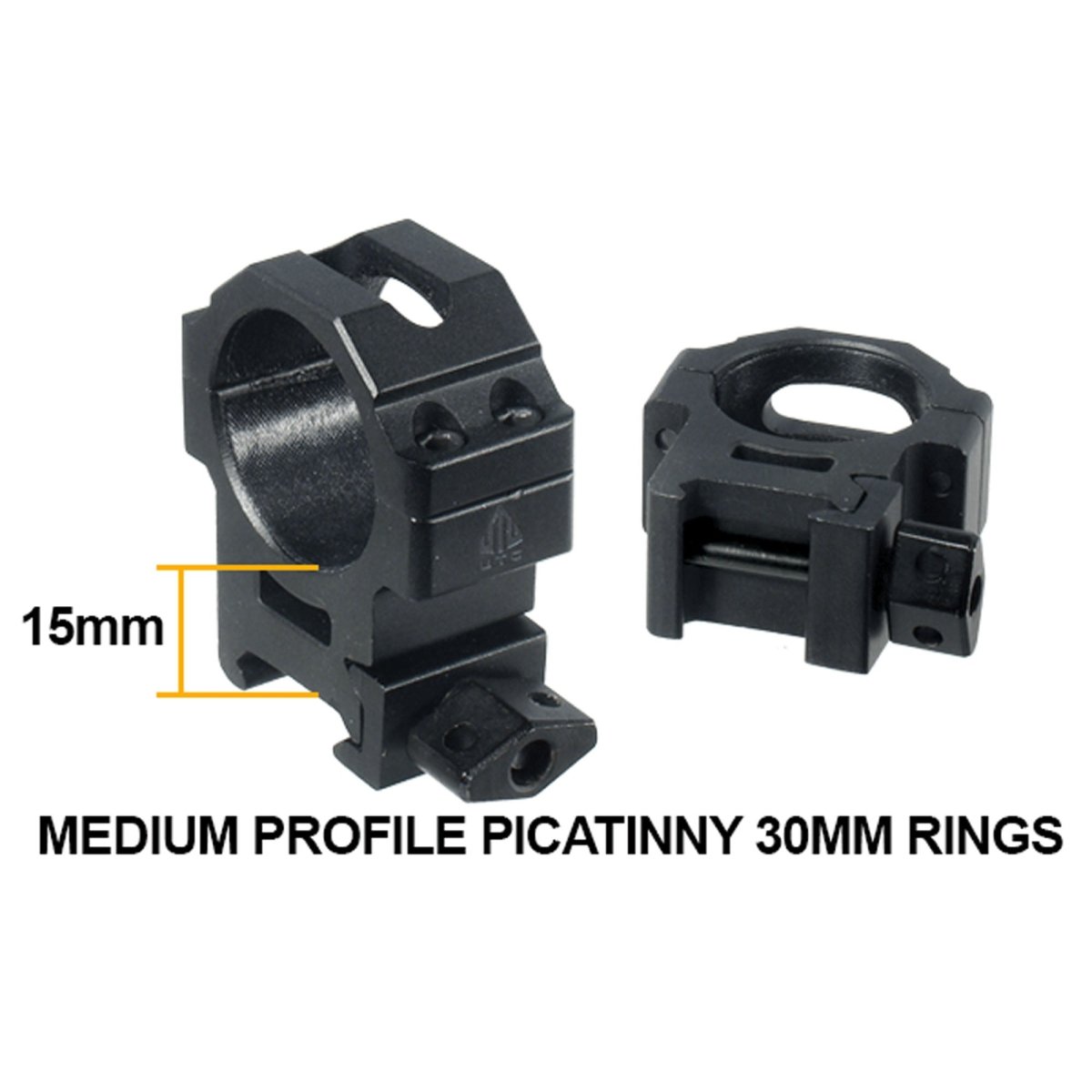 UTG 30mm पिकाटिनी स्कोप रिंग्स, QD ट्विस्ट लॉक के साथ - फोर्ज़ा स्पोर्ट्स
