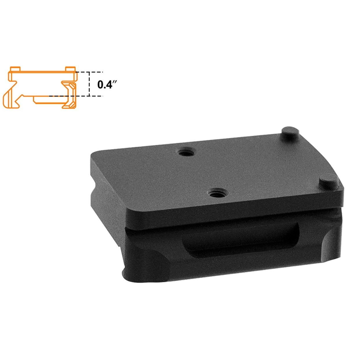UTG Low Mount for RMR Footprint, Picatinny, Black - Forza Sports