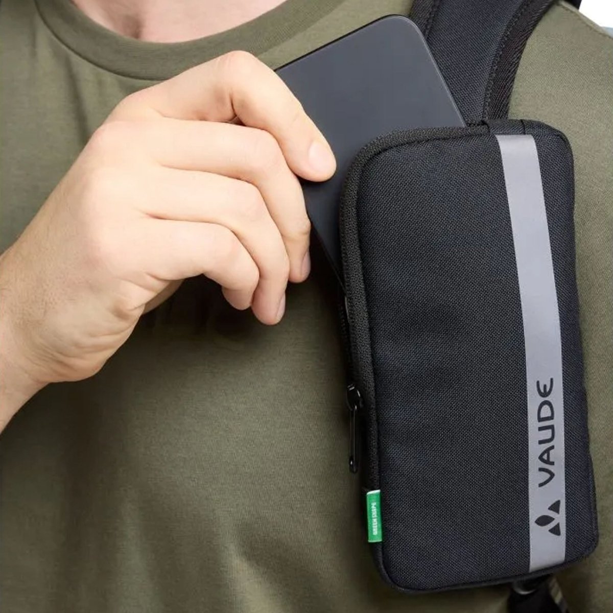 Vaude Cell Phone Pocket for Backpack - Black - Forza Sports