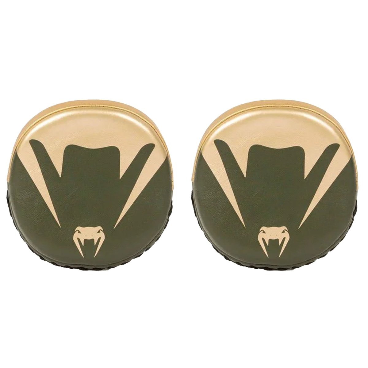 Venum Pro Boxing Mini Curved Punch Mitts - Khaki/Gold - Forza Sports