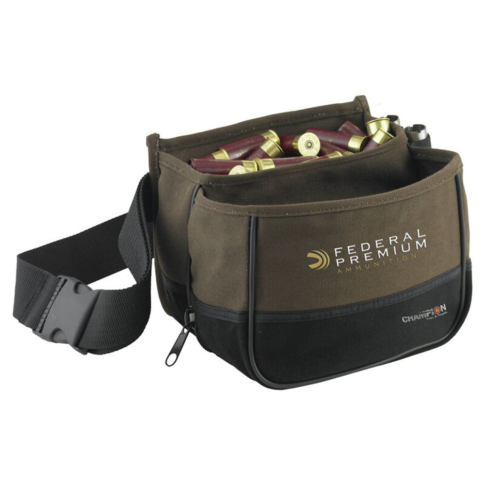 Champion Trapshooting Shell Double Pouch - Black/Brown Champion