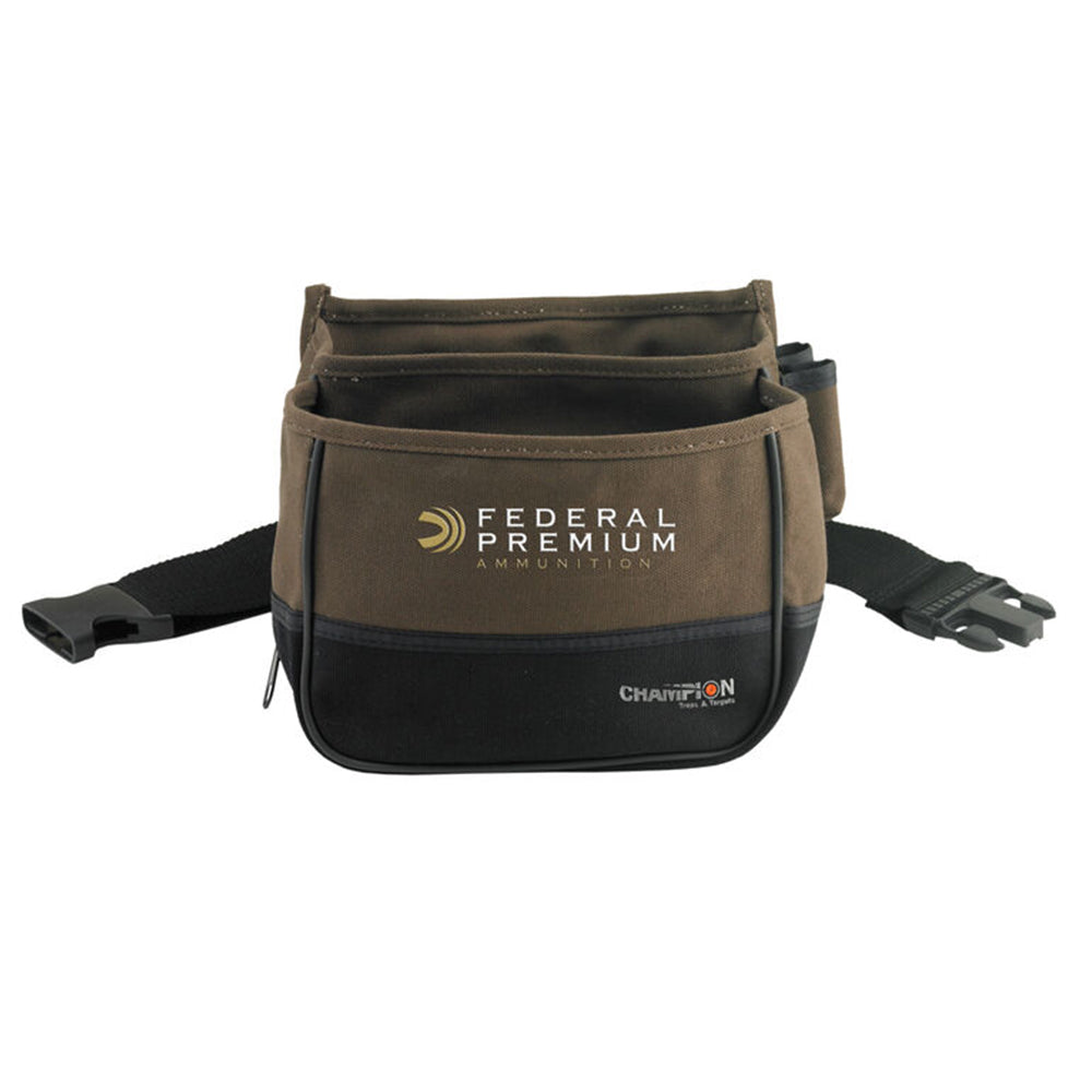 Champion Trapshooting Shell Double Pouch - Black/Brown Champion