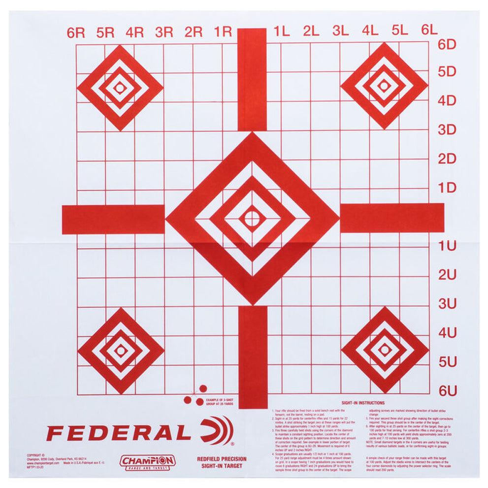 Champion Redfield Precision Sight-In Targets - 100-Pack Champion