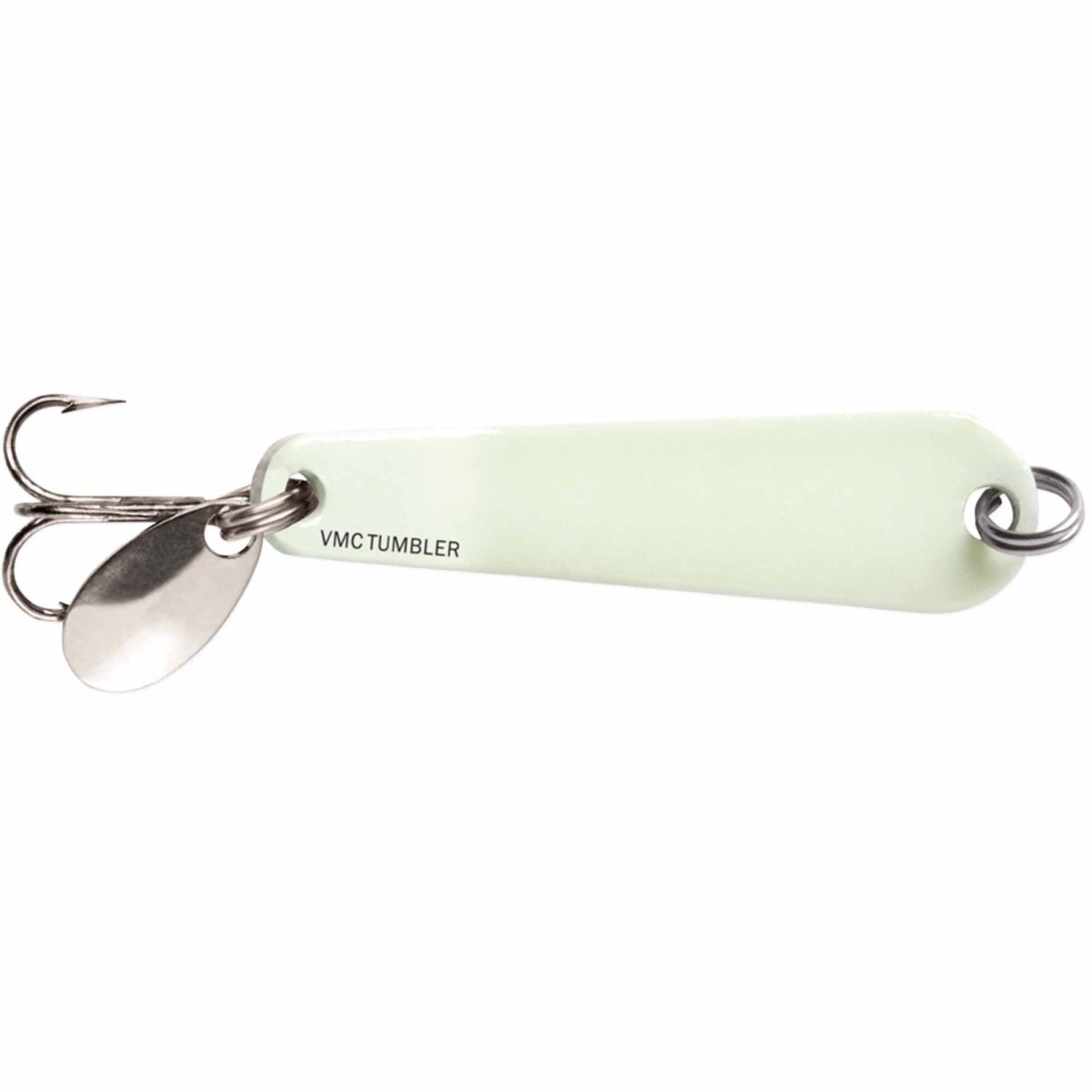 VMC Tumbler Spoon, 1/12 oz, Glow Green Fire UV, Fishing Lure - Forza Sports