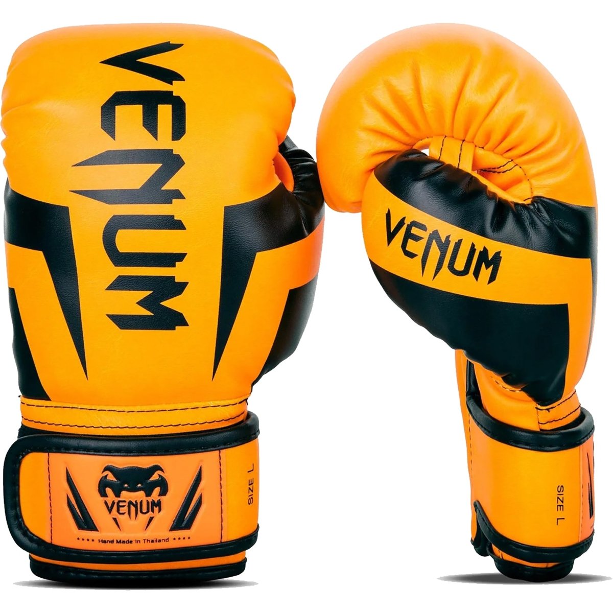 Venum Kid's Elite Hook and Loop Boxing Training Gloves - Fluorescent Orange - Forza Sports