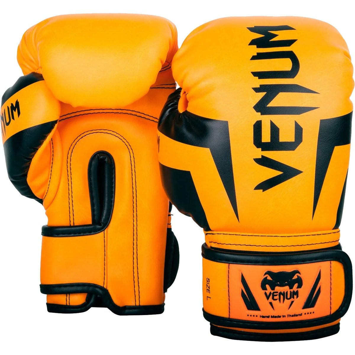 Venum Kid's Elite Hook and Loop Boxing Training Gloves - Fluorescent Orange - Forza Sports