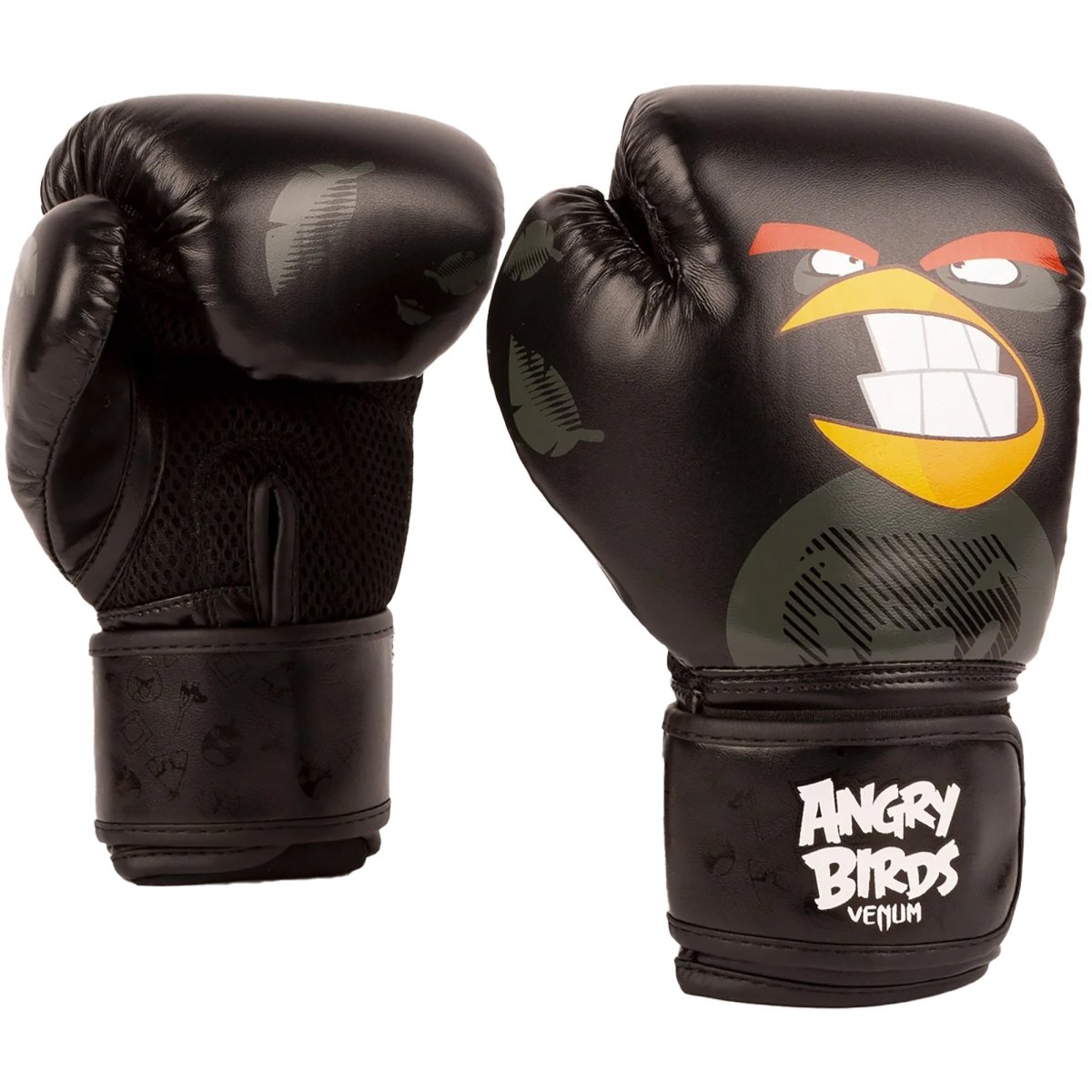 Venum Kid's Angry Birds Hook and Loop Boxing Training Gloves - Black - Forza Sports