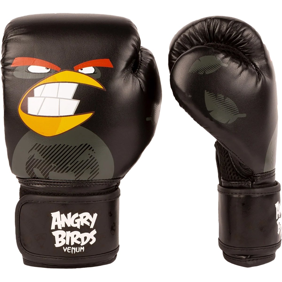 Venum Kid's Angry Birds Hook and Loop Boxing Training Gloves - Black - Forza Sports