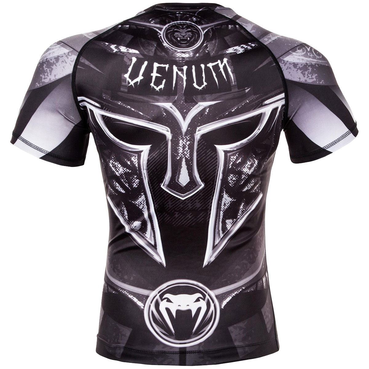 Venum Gladiator 3.0 Short Sleeve MMA Compression Rashguard - Black/White Venum