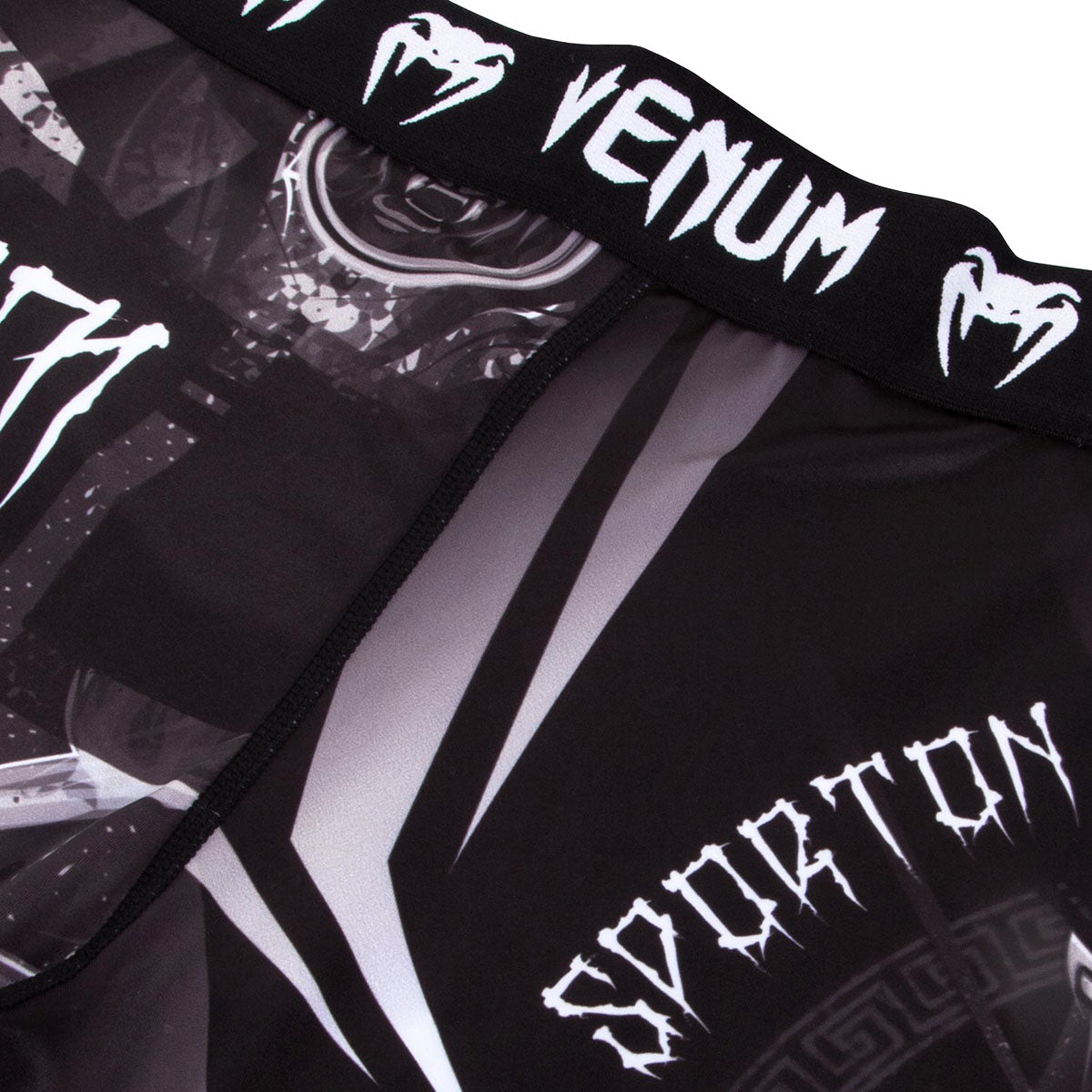 Venum Gladiator 3.0 Dry Tech MMA Compression Spats - Black/White Venum