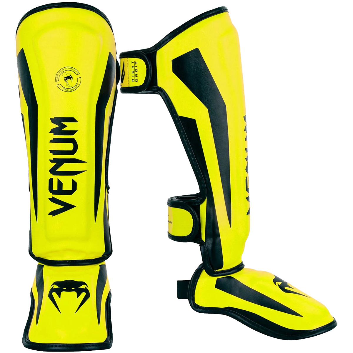 Venum Kid's Elite MMA Shin Instep Guards - Small - Neo Yellow Venum