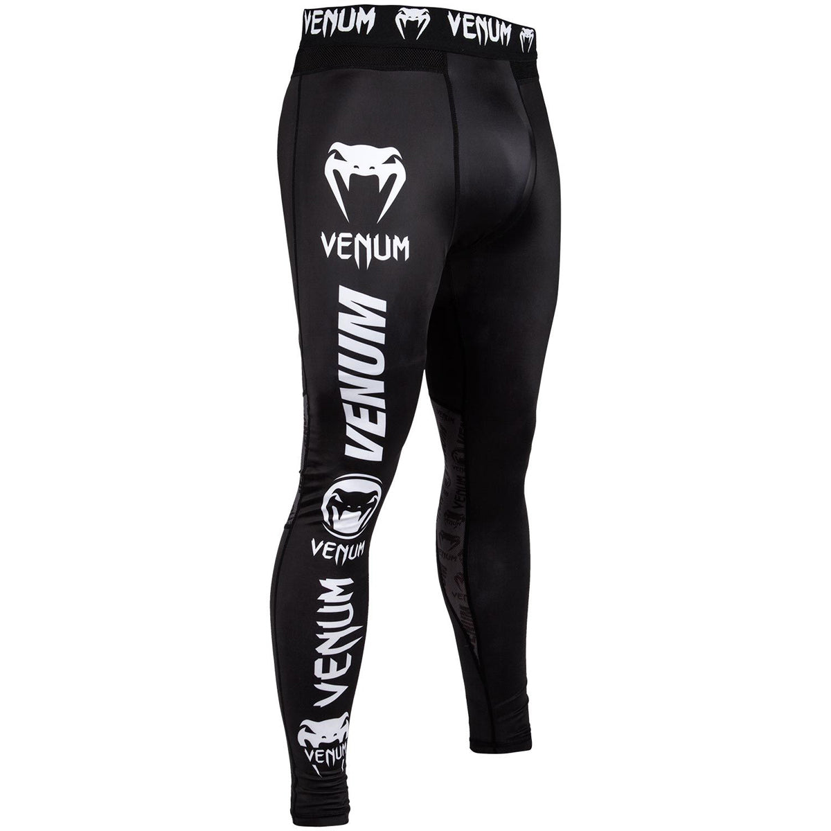 Venum Logos MMA Compression Spats - Black/White Venum