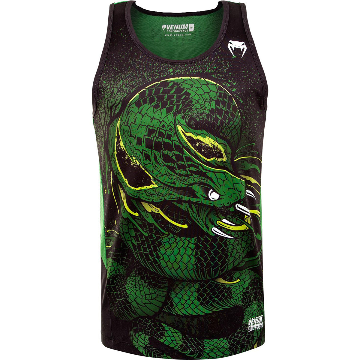 Venum Green Viper Dry Tech MMA Tank Top - Black/Green Venum