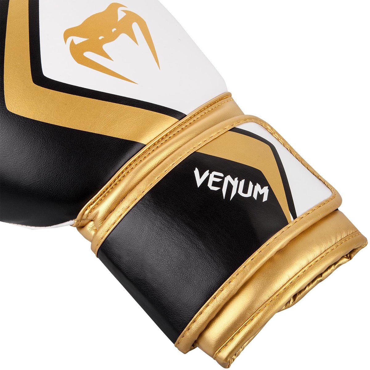 Venum Contender 2.0 Training Boxing Gloves - Black/White/Gold - Forza Sports