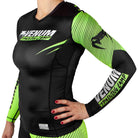 Venum Women's Training Camp 2.0 Long Sleeve Rashguard - Black/Neon Yellow Venum