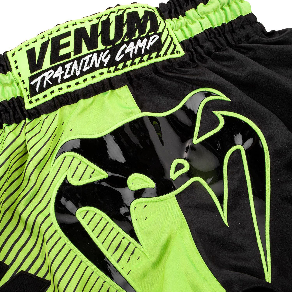 Venum Training Camp Muay Thai Shorts - Black/Neo Yellow Venum