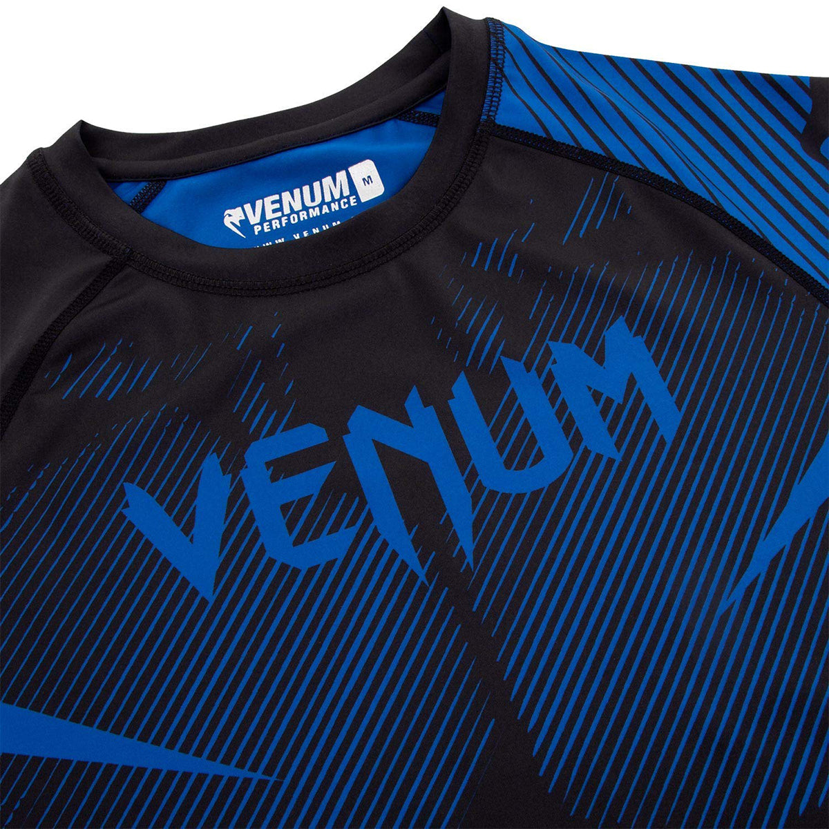 Venum No-Gi 2.0 Short Sleeve MMA Compression Rashguard - Black/Blue Venum